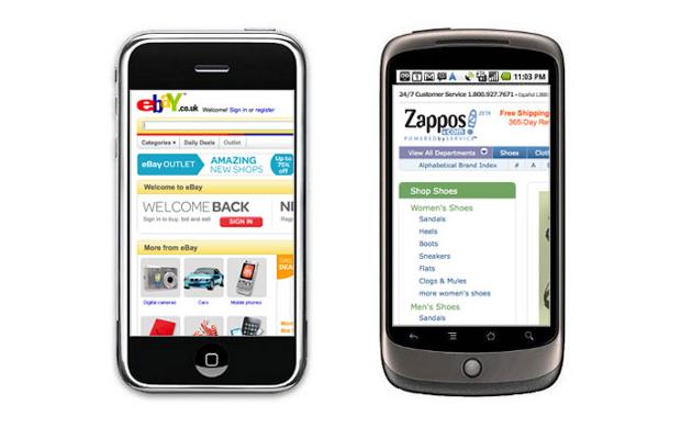 Online shopping through mobiles