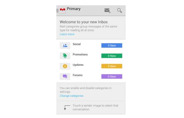 New Gmail version for Android