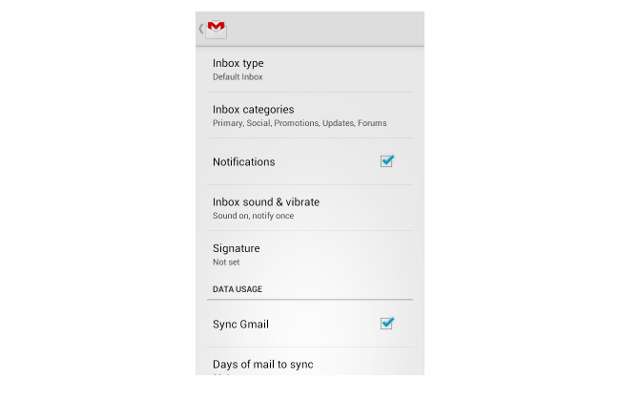 New Gmail version for Android