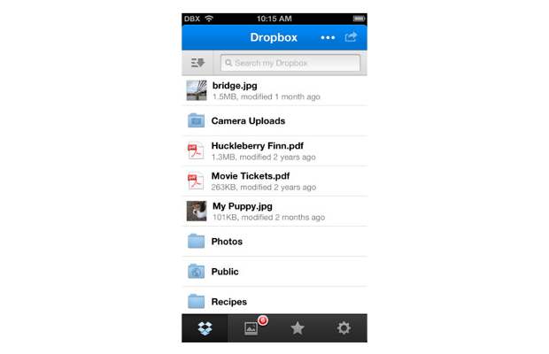 Dropbox app for iOS gets Swipe gestures