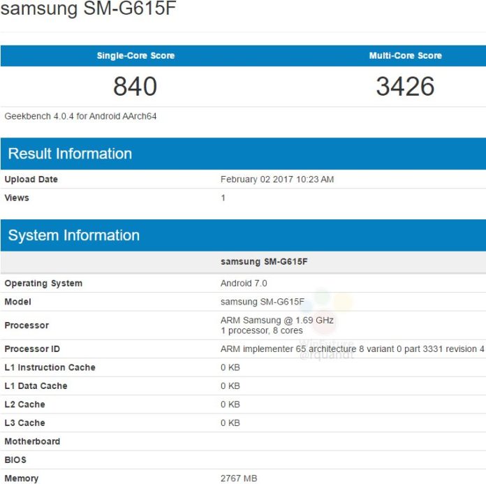 Samsung Galaxy SM-G615F