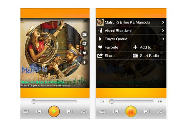 Mobile app of Gaana.com