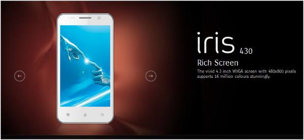 Lava launches Iris 430