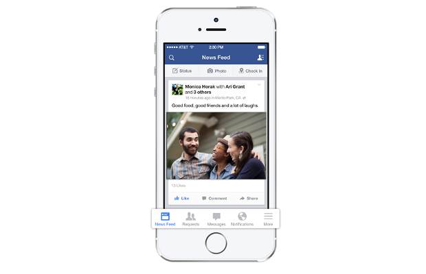 Facebook improves application for the new iOS 7