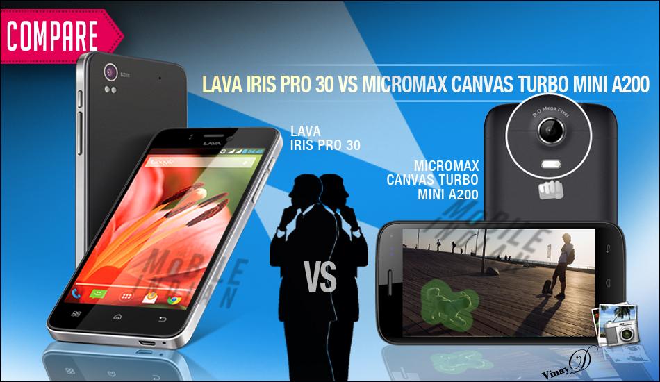 Lava Iris Pro vs Micromax Canvas Turbo Mini A200