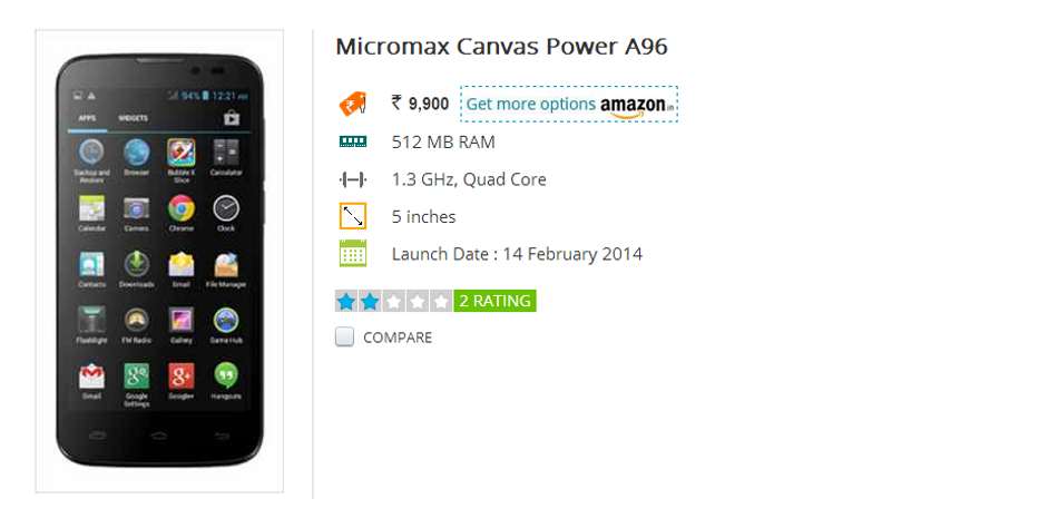 Micromax Canvas Power