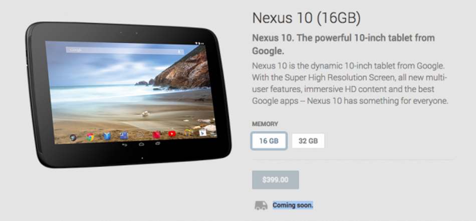 Google Nexus 10