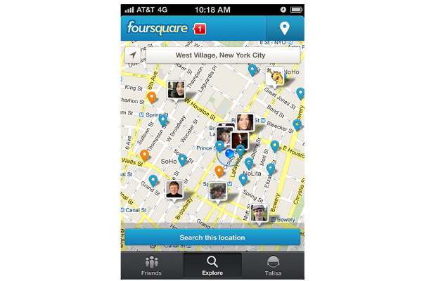Redesigned Foursquare app