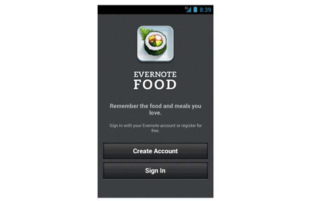 Evernote Food app
