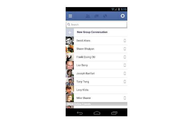 Facebook Android update