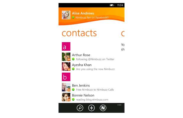 Nimbuzz for Windows Phone released