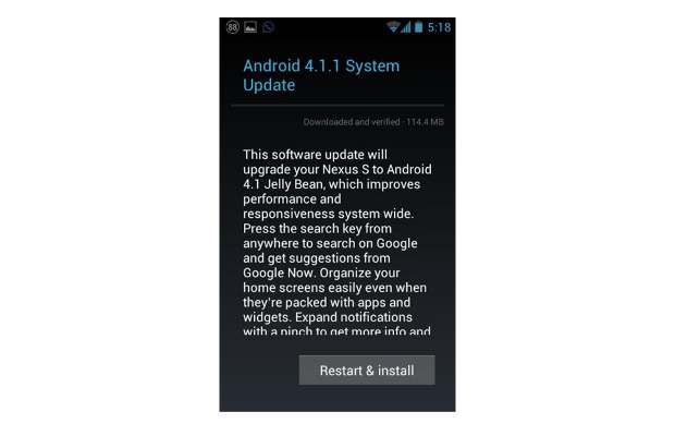 Samsung Nexus S gets Android 4.1