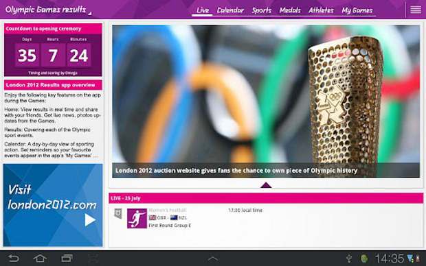 Mobile apps for 2012 London Olympics