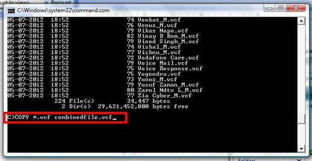 How to merge multiple contact files