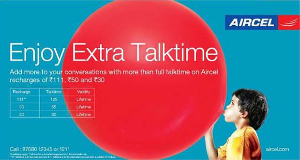 Aircel offers full talktime
