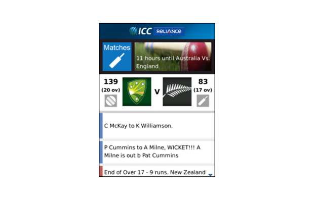 Follow T20 world cup with ICC app