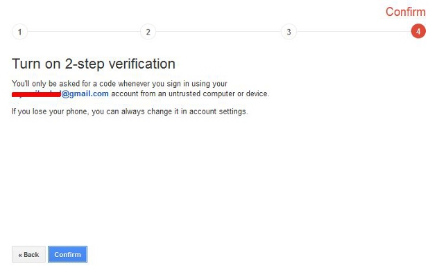 How to add two step authentication