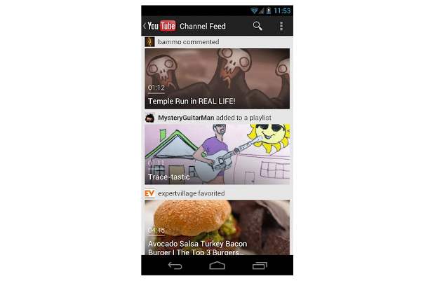 YouTube app for Android