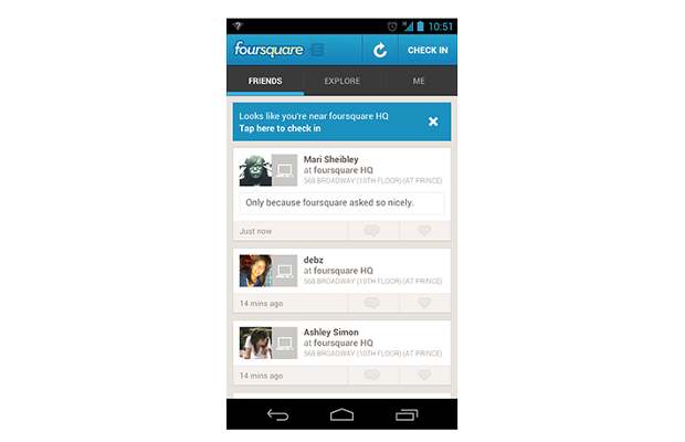 Foursquare brings back friends nearby feature