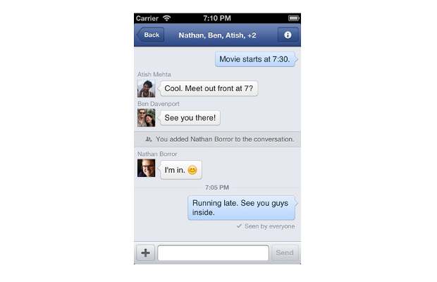 Facebook Messenger for iOS updated