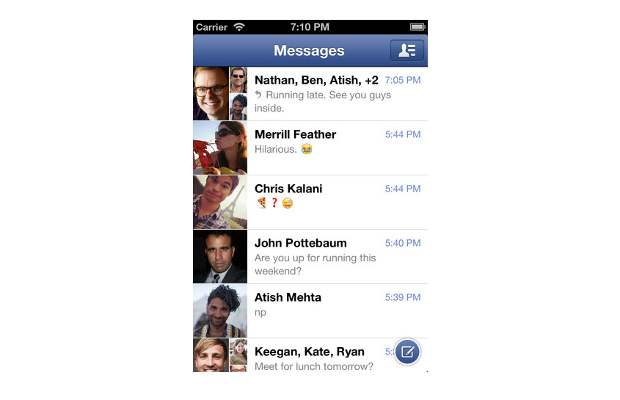 Facebook Messenger for iOS updated
