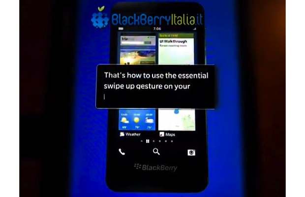 BlackBerry 10 gesture tutorial videos