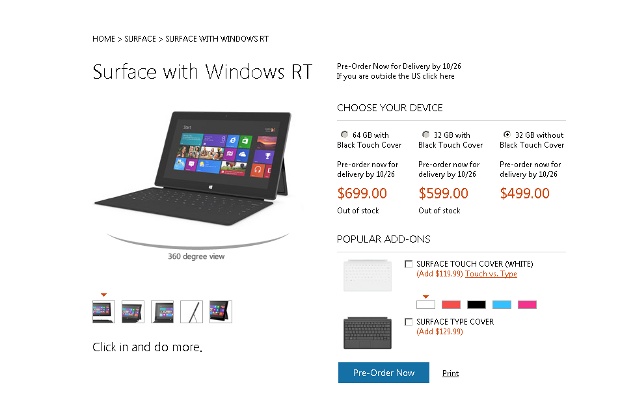 Microsoft Surface RT Tablet