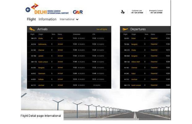 Delhi Airport app