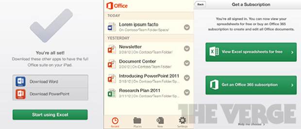 Microsoft Office for iOS, Android
