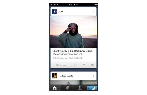Tumblr app revamped for iOS