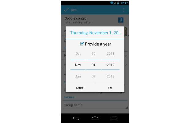 Android 4.2 Jelly Bean bug omits December from People app