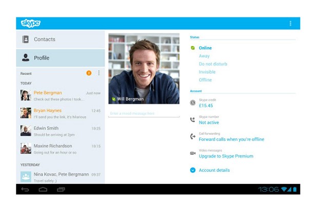 skype app download android tablet