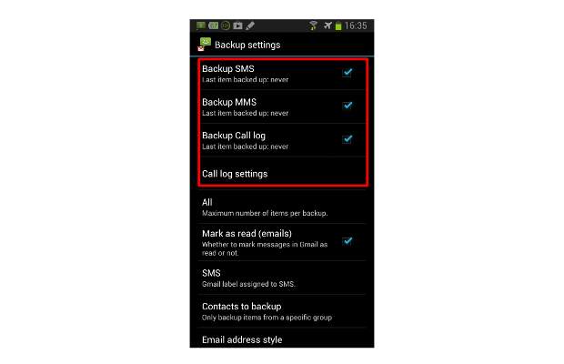 How to Backup SMS and call log to Gmail