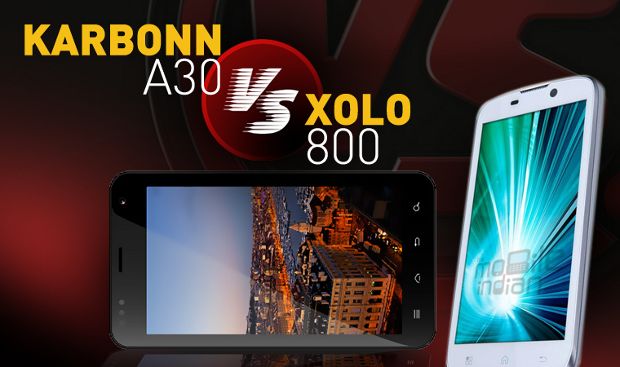 Karbonn A30 vs Xolo A800