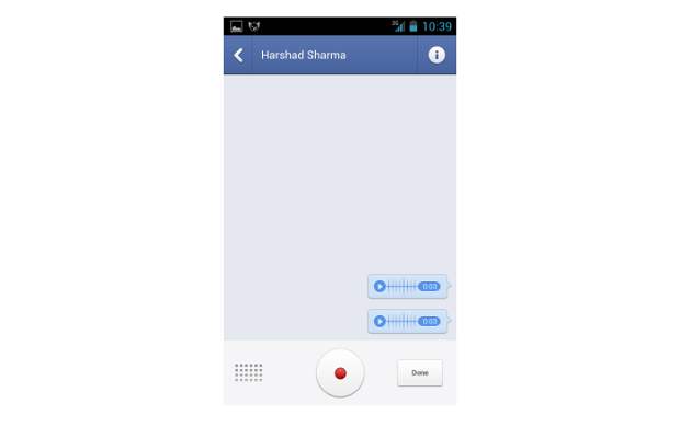 Facebook bring voice messaging