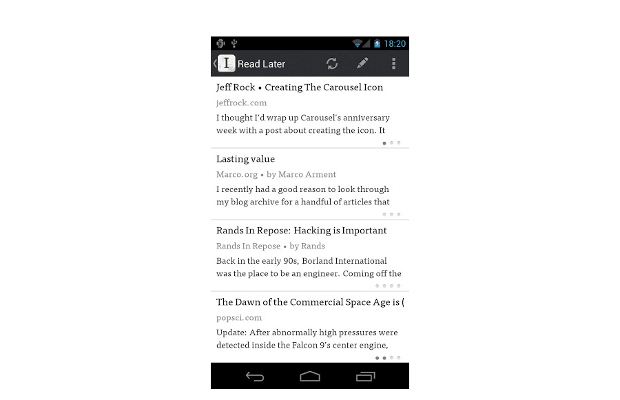 Instapaper app update