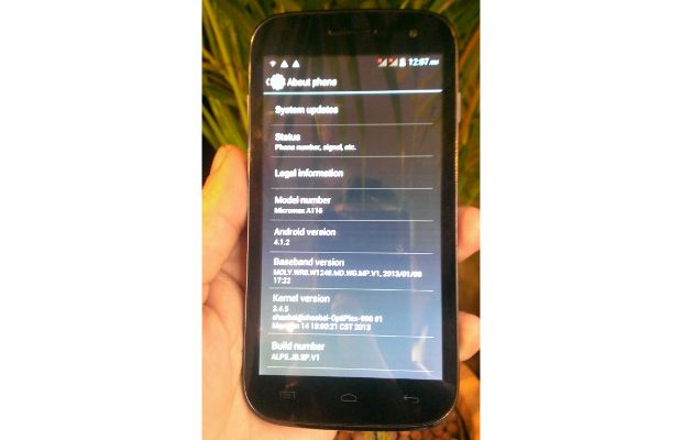 Micromax Canvas HD