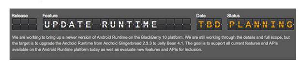 Blackberry to update runtime to Android 4.1