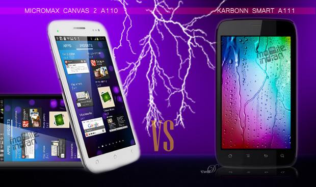 Karbonn Smart A111 vs Micromax Canvas II A110