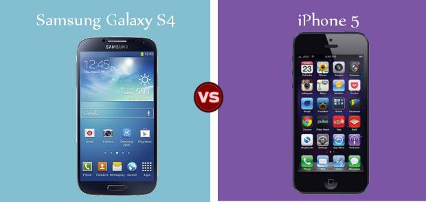 Samsung Galaxy S4 Vs Apple iPhone 5