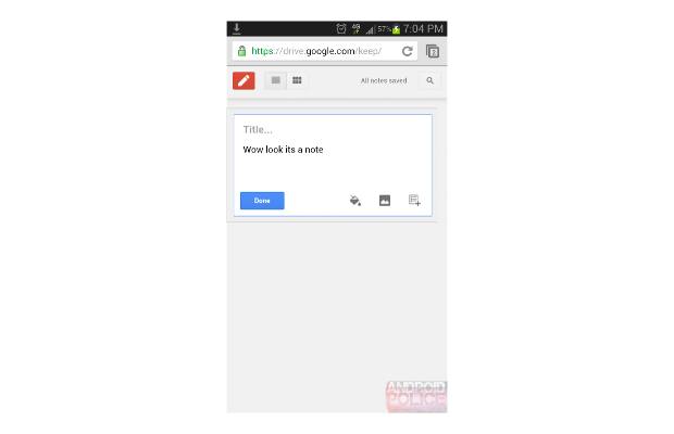 Google Keep note