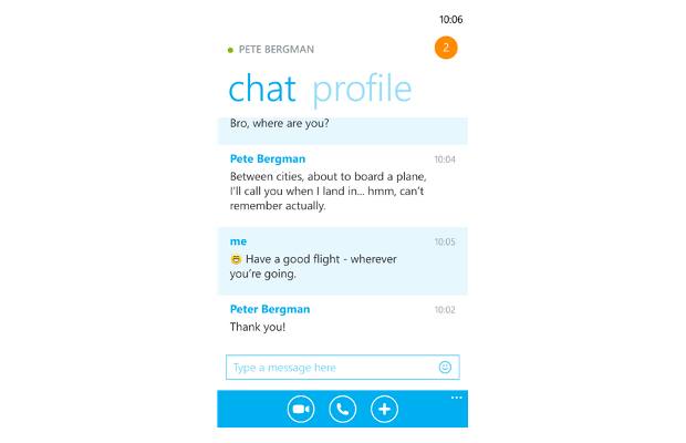 Skype for Windows Phone