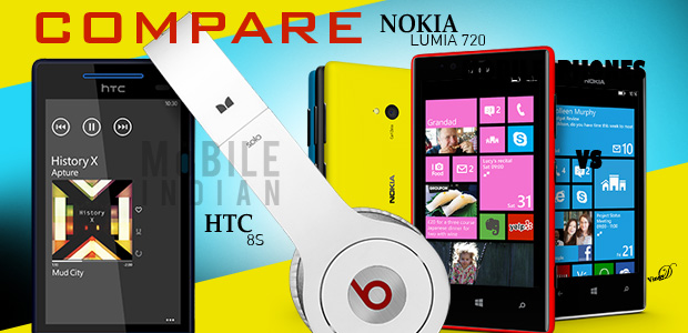 Nokia Lumia 720 vs HTS 8S