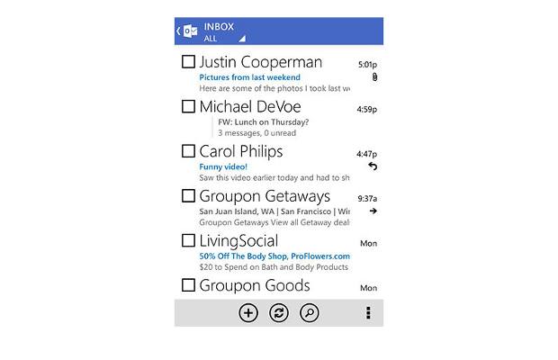 Microsoft spruces Outlook.com app