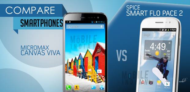 Spice Smart Flo Pace 2 vs Micromax Canvas Viva