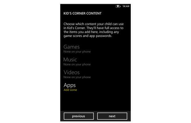 How to set up kids corner in Windows Phone 8