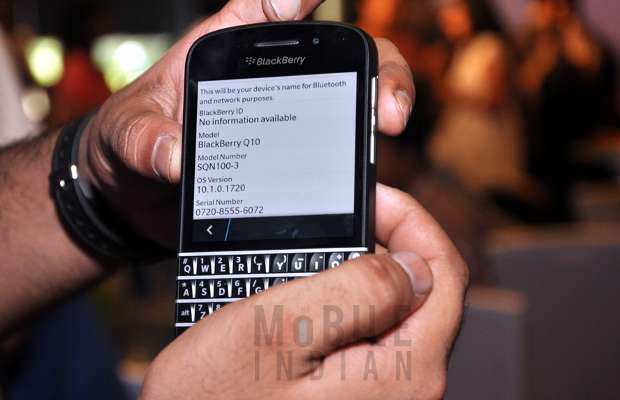 BlackBerry Q10 launch in India