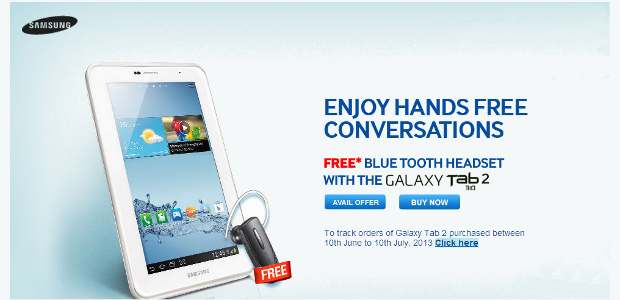 Have Galaxy Tab 2? Get a Bluetooth headset for free from Samsung
