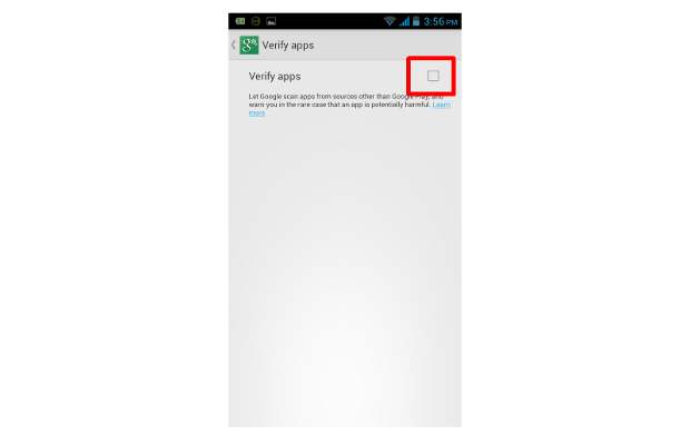 How to enable app verification