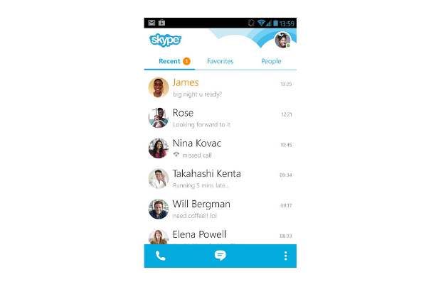 Skype app 4.0 for Android